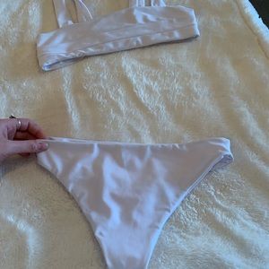 Simple white bikini
